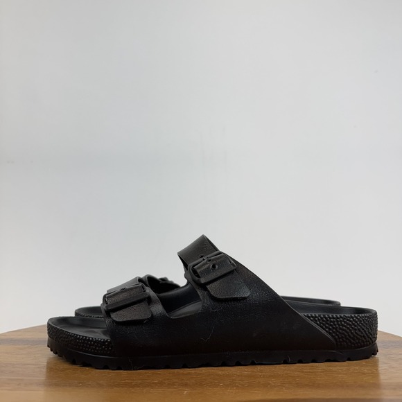 New Mens Birkenstock Arizona Black Eva Strappy Slide Sandals Size EU 44 Wide
